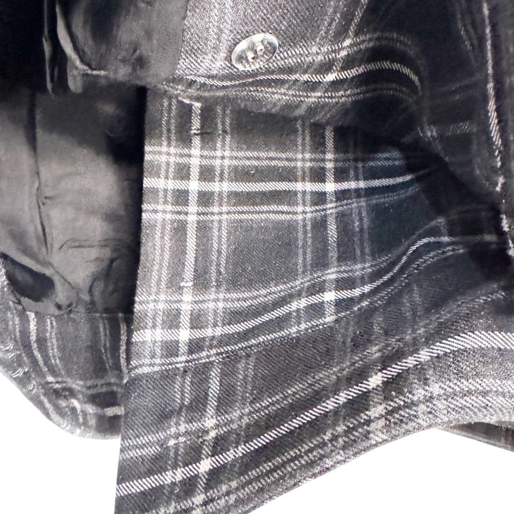 TWELVE BY TWELVE BLACK WHITE PLAID BELTED MICRO SKIRT SZ M - Picture 6 of 8